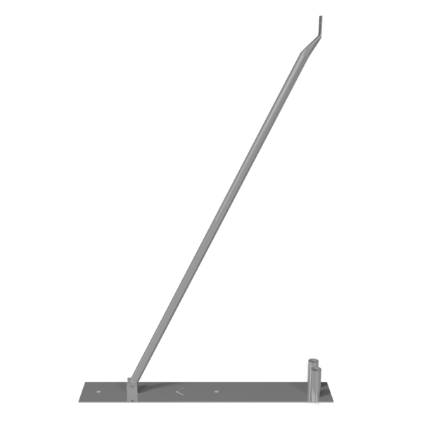 Mobile fence support strut | incl. base plate | galvanized with clamp and peg